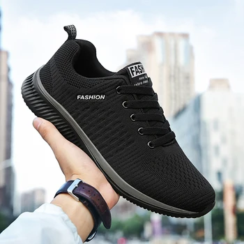 YRZL Sports Shoes for Men Shoes Sneakers Black Shoes Casual Men Knit Sneakers Breathable Athletic Running Walking Gym Shoes 1
