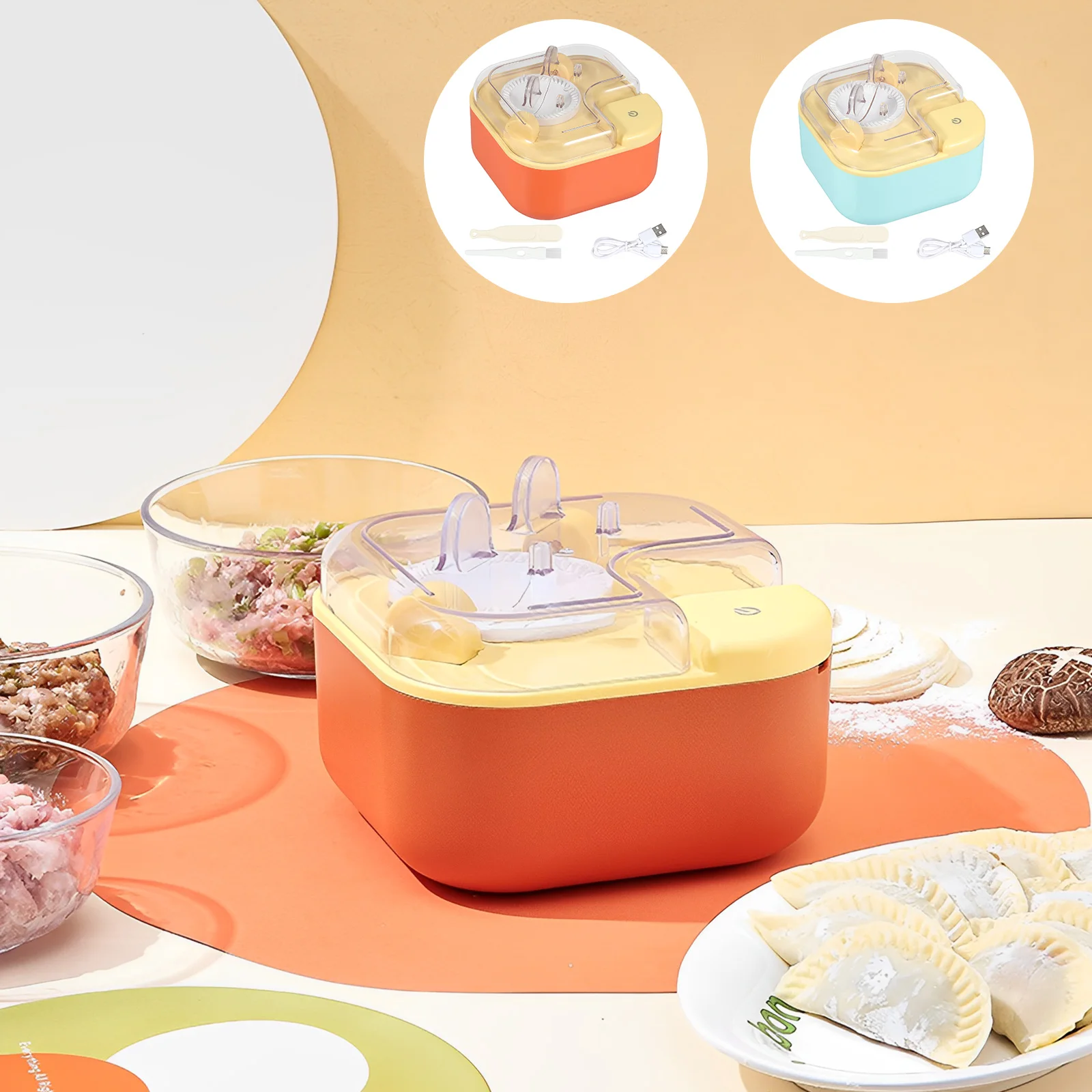 

Электрическая машина для вареников, 1000 мАч, устройство для вареников, автоматическая электрическая машина для вареников, легкое управление, пресс для вареников