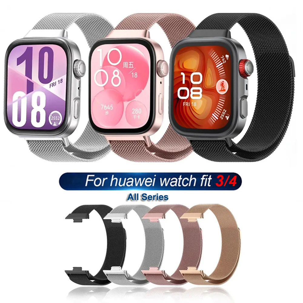 Magnetic Stainless Steel Watchband Strap - Elegant Metal Bracelet