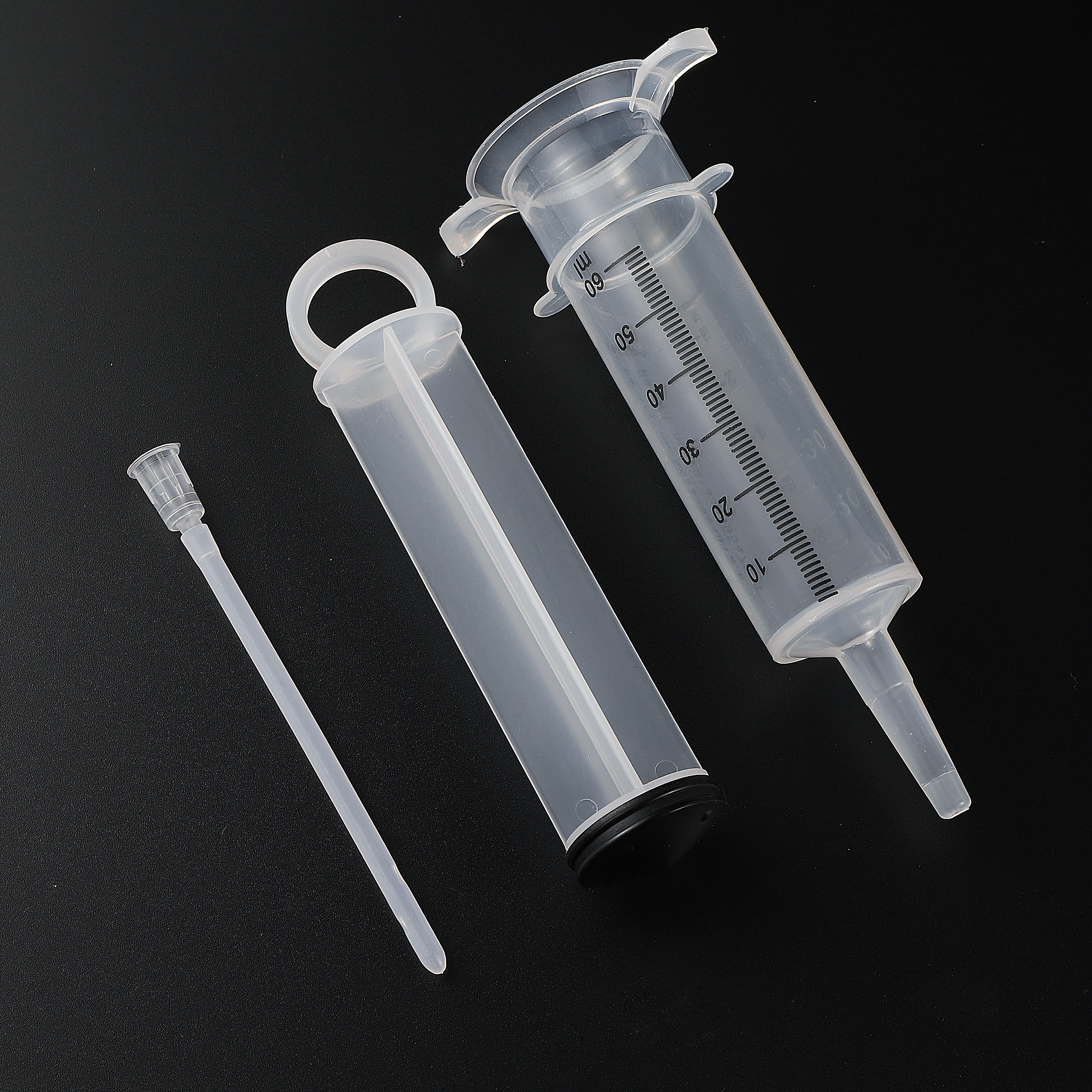 Chick Feeding Syringe Liquid Medicine Feeder Push Tube Pigeon Quail Feeding Medicine Food Grade Silicone Tube 60ml