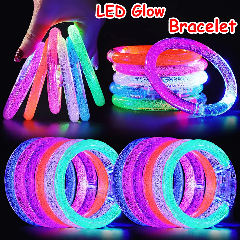 Bracelets Lumineux Led, 10/15/30/50 Pièces, Lumineux Dans La Nuit, Fournitures De Fête, Bracelet