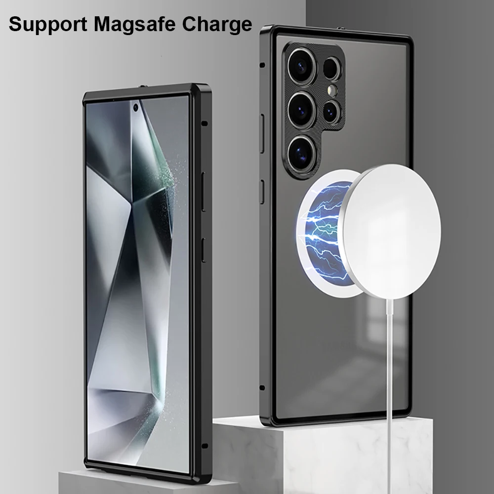 Luxury Aluminum Alloy Magnetic Frame Bumper with Acrylic Back Cover