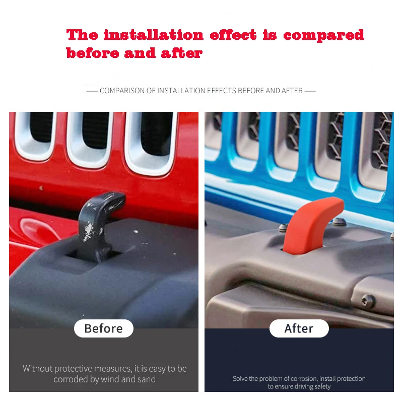 Front Bumper Tow Hook Covers Towball Hook Protector for Jeep Wrangler JK JL Gladiator JT 2007-Car Accessories
