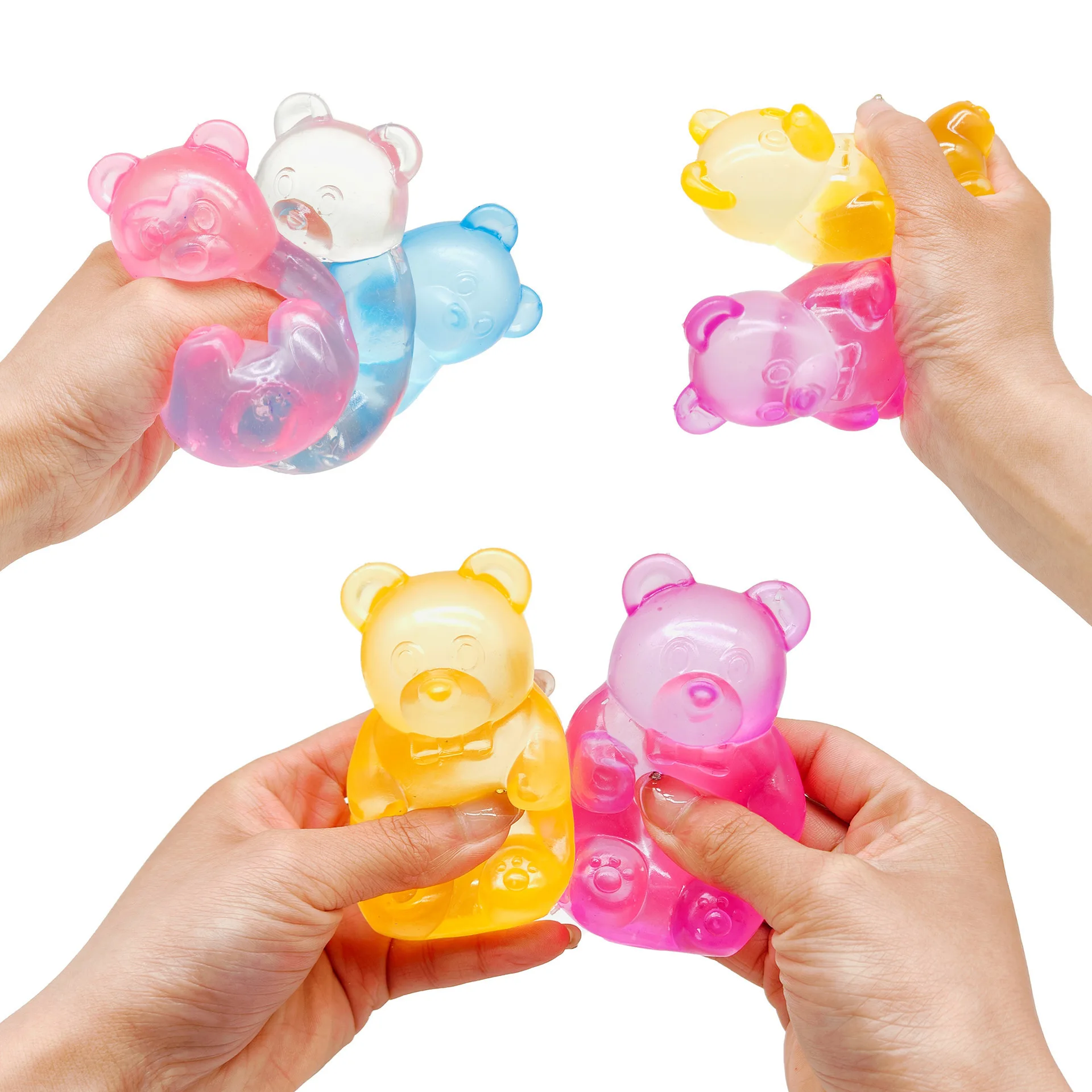 8cm 니도 귀여운 젤리곰 감각 자극 스퀴즈 장난감, 젤리같은 속으로 채워진 슬로우 리바운드 스트레스 해소 장난감, 불안 완화**