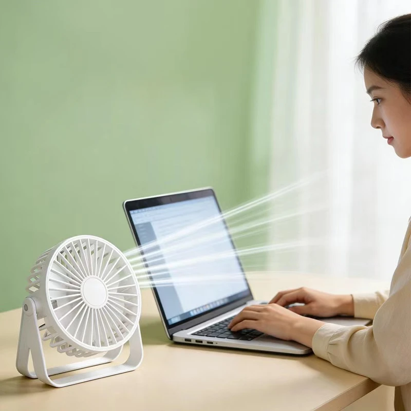 Compact 360° Adjustable USB Desktop Fan