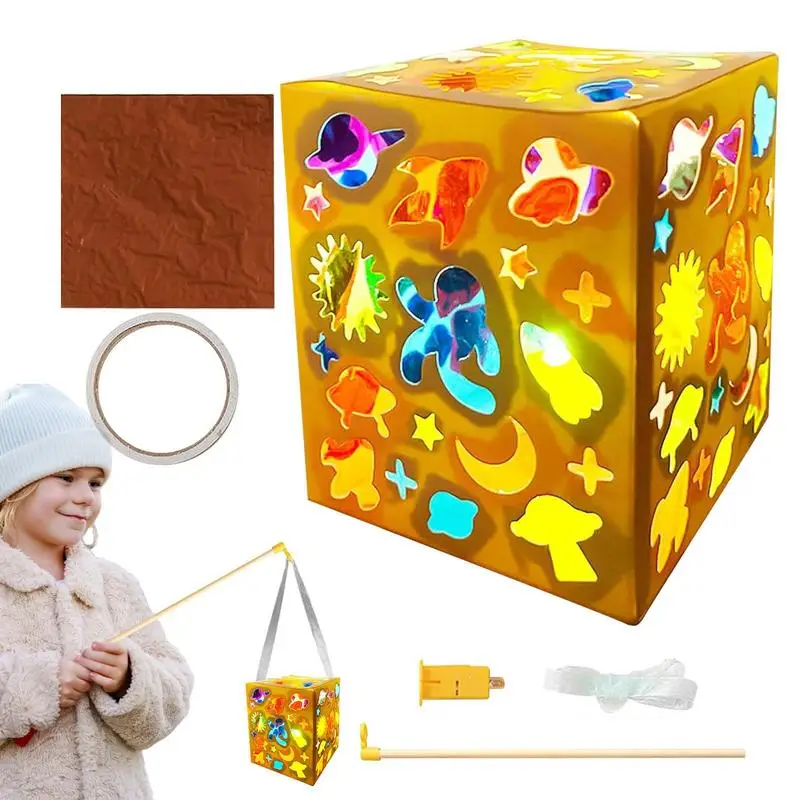 

Lantern Craft Bulk Halloween Lantern Craft Kit For Projection Lamp Material Package DIY Shadow Lantern Colored Glass Paper