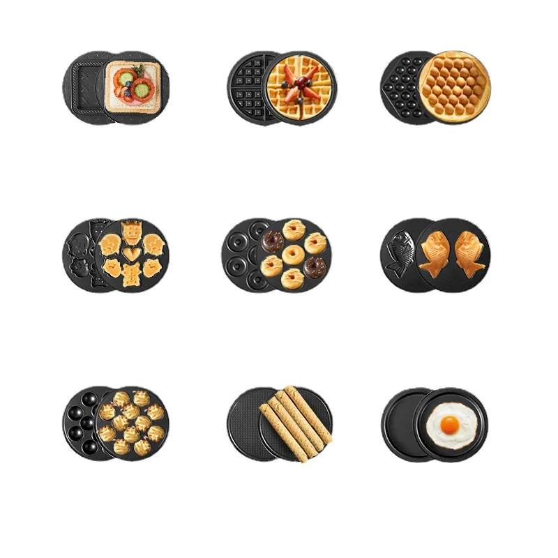 European 9 IN 1 Control Temperature Portable Sandwich Makers Toaster Bread Oven Electric Grill Sandwichera Machine waffle makers 5