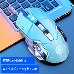 Enhanced Ergonomic Backlit USB Wired Gaming Mouse with Adjustable DPI and 6 Buttons (Blue)