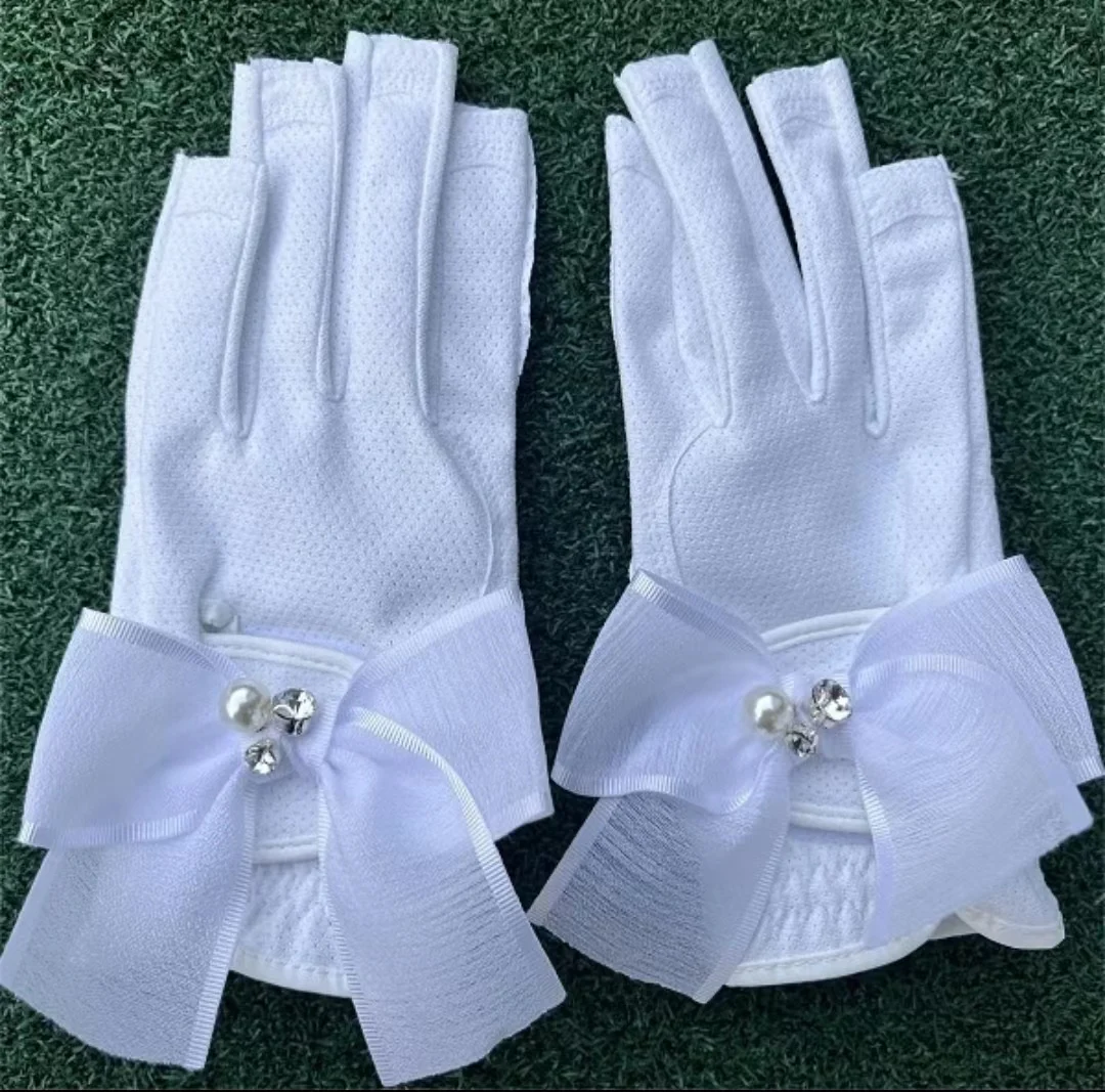 Women\'s Golf Left Hand Right Hand Sport High Quality Bow Gloves Breathable Wear-resistant Women\'s Gloves Left and Right Hand
