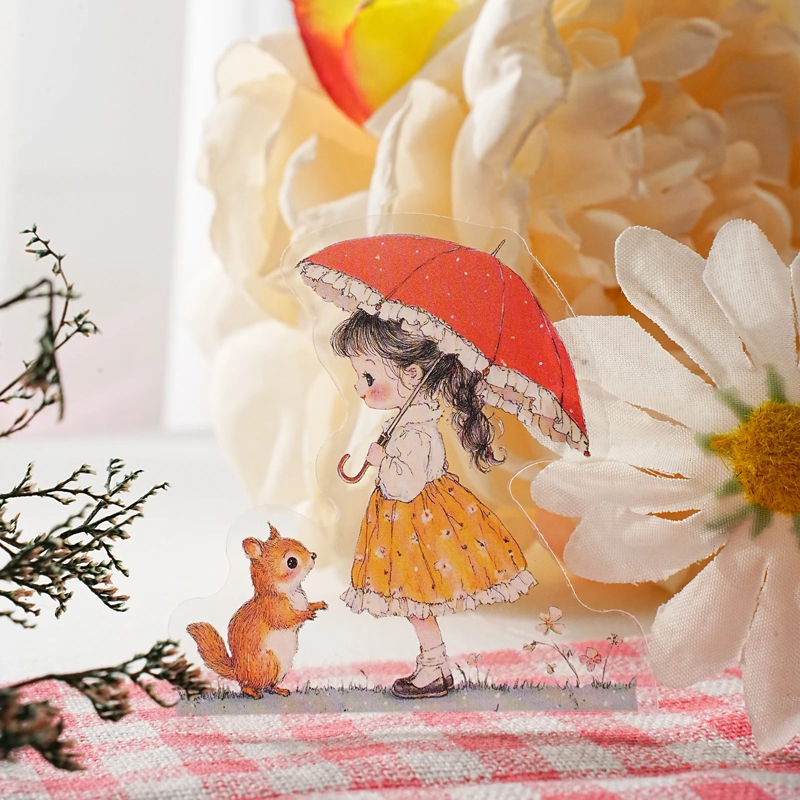 20 قطعة من ملصقات السنجاب اللطيفة والفتيات للأطفال...