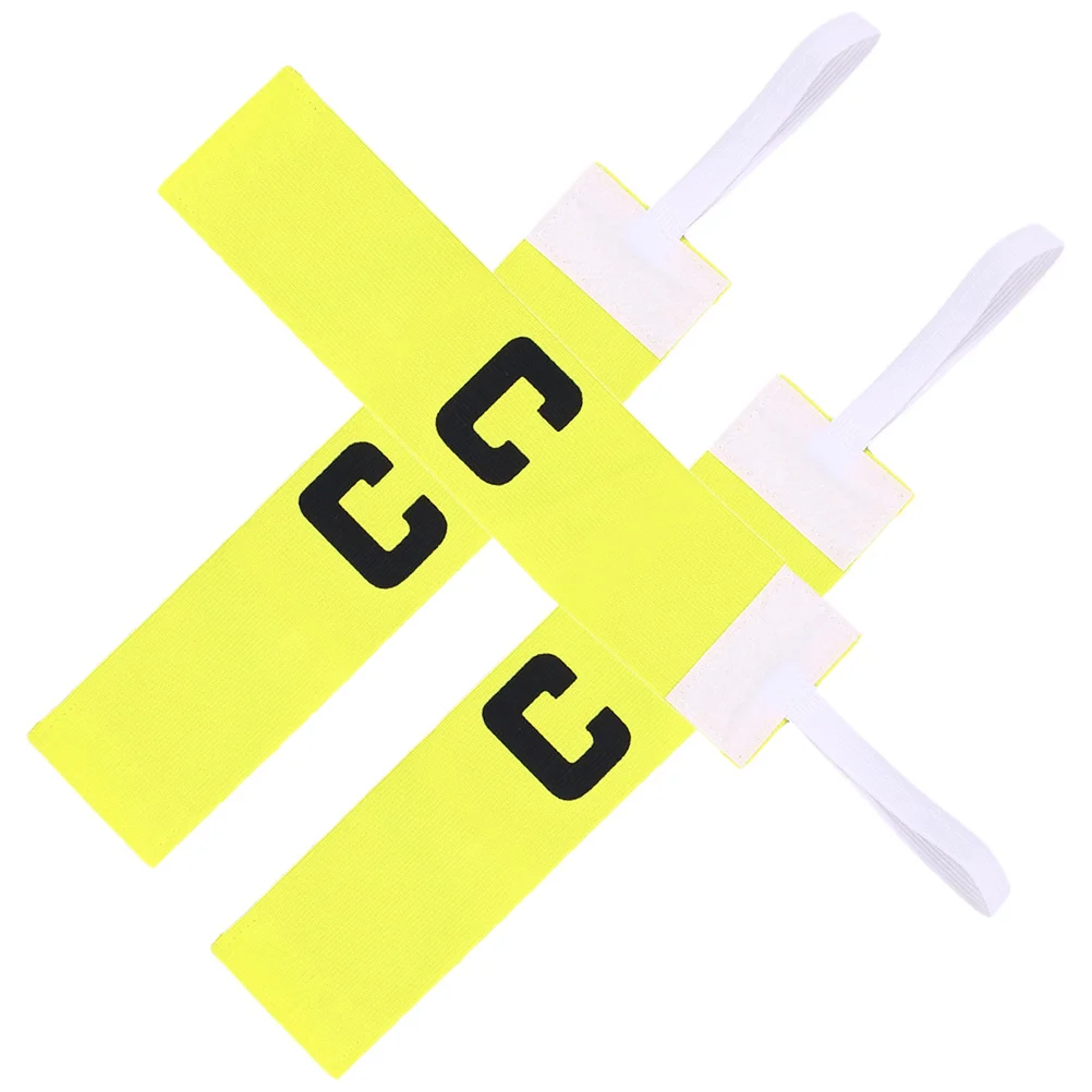 

3 Pcs Football Training Supplies Captain C-label Armband Yellow Sports Armbands Professional Elastic