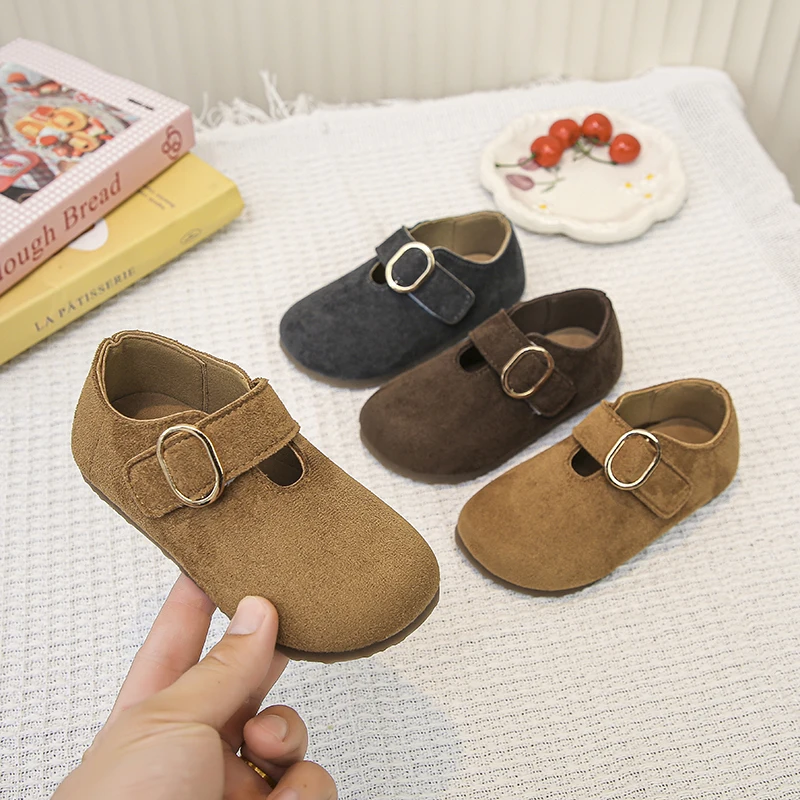 Leather Kids School Loafers Soft Sole Shoes for Boys Girls