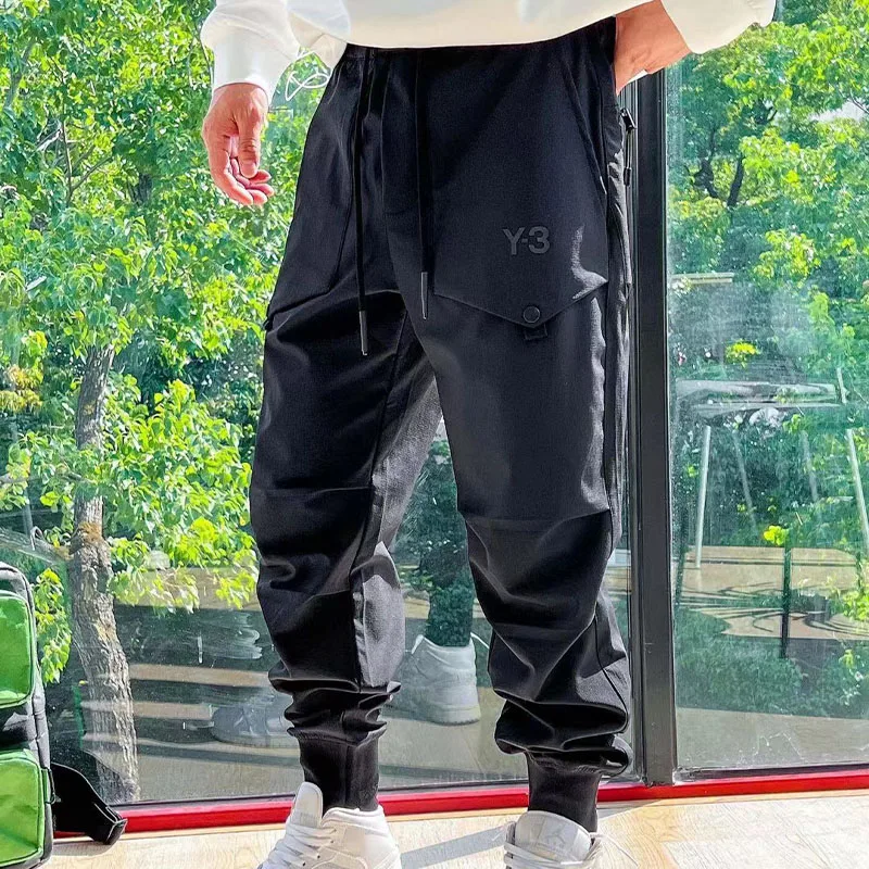 

Y3 Pants Yohji Yamamoto Y-3 Autumn/winter Functional Overalls Men's Trend Bunched Ankle Sweatpants Y3 Pocket Zipper Pants