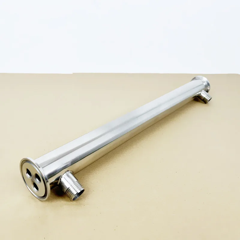 Condenser 1.5" OD50.5mm Reflux Dephlegmator With 1/2" Male Thread H- 450mm Inside 3 Tubes For Moonshine Distillation Column