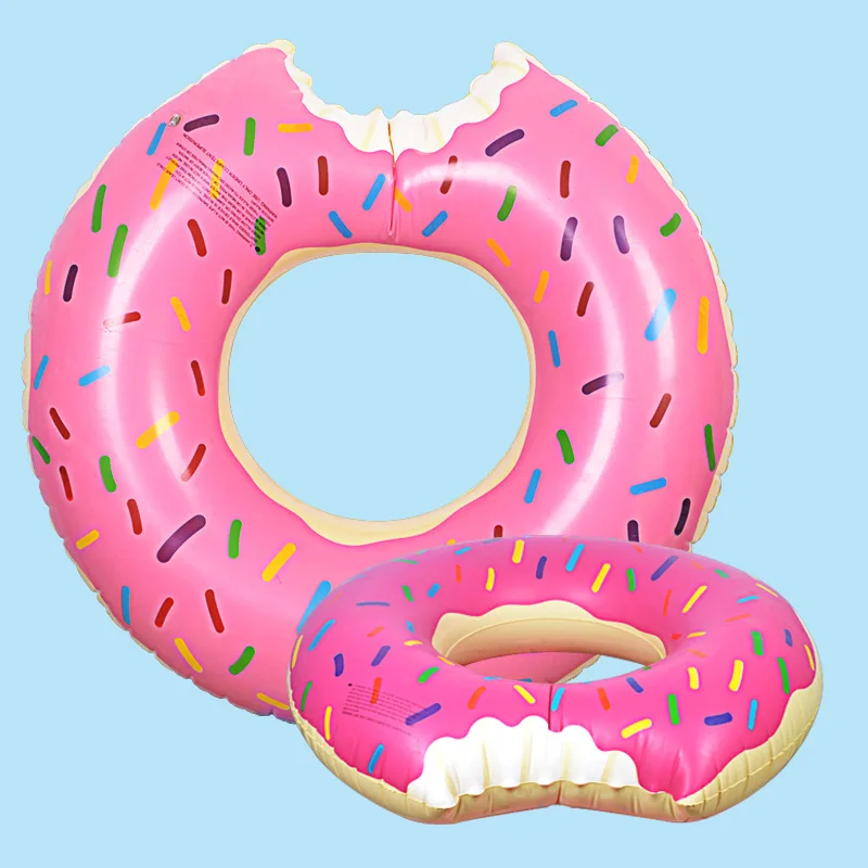 Summer Inflatable Toys Doughnut Swimming Ring Cartoon Air Mattress Outdoor Beach Pool Water Toys Floating 90# Inflatable Bed 3
