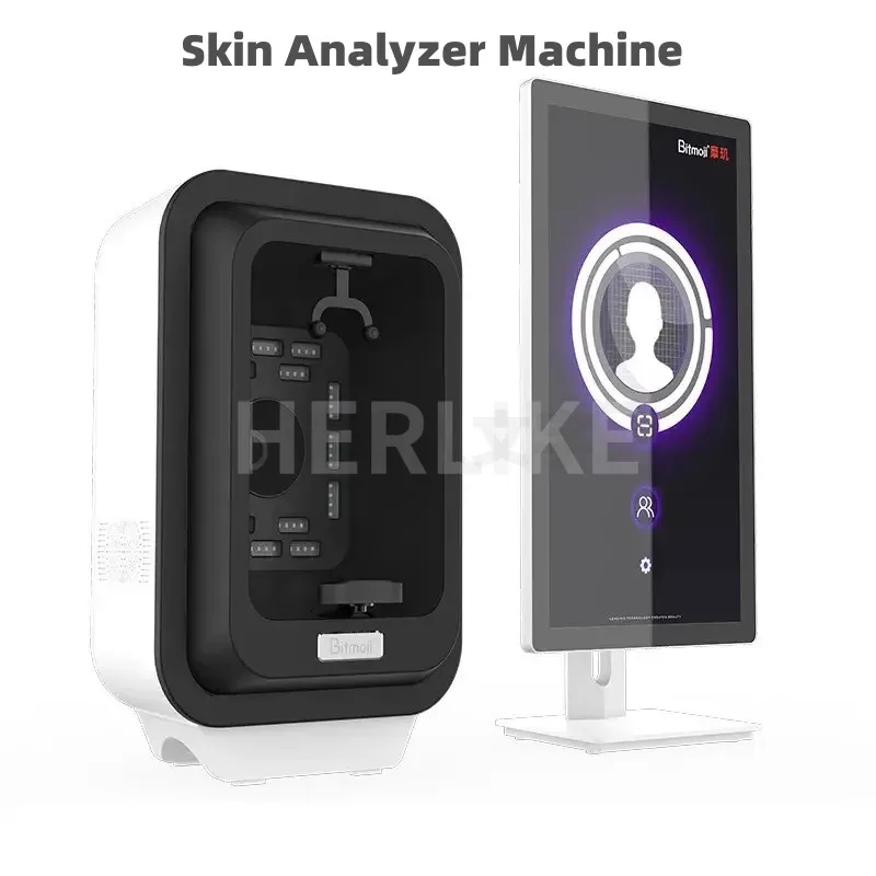 Latest Magic Mirror Skin Analysis Machine 3D AI Facial Recognition Moisture Detection Microscopic Testing Face Analyzer Machine new electric analyzer detection lcd display digital tester for moisture oil fluorescent agent content facial moisturizing