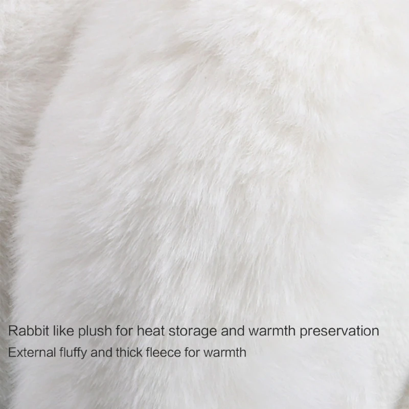 Foldable Plush Earmuffs for Women Warm Ear Warmers Cold Weather Ear Protective Furry Ear Flaps for Outdoor Activities
