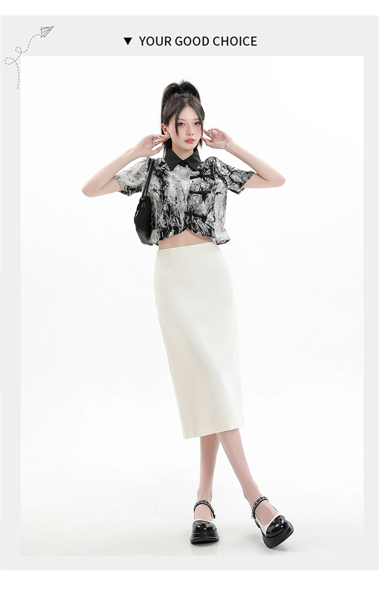 2026 Elegant A Line Long Skirts Women Spring Summer Faldas Fashion High Waist Office Lady Back Slit Mid-Length Pencil Skirts