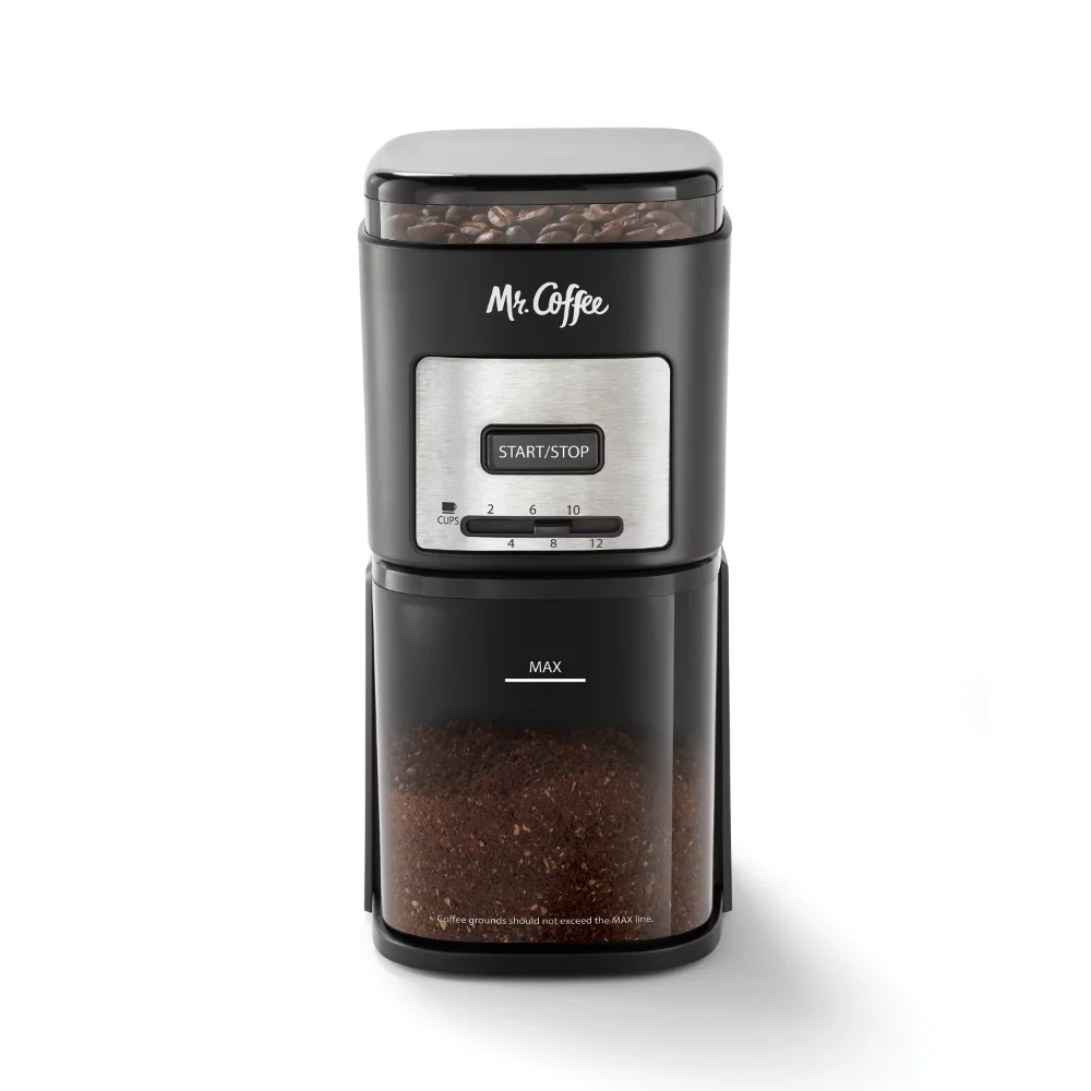 

Automatic Burr Grinder Black Precision Grinding for all Coffee types in Black