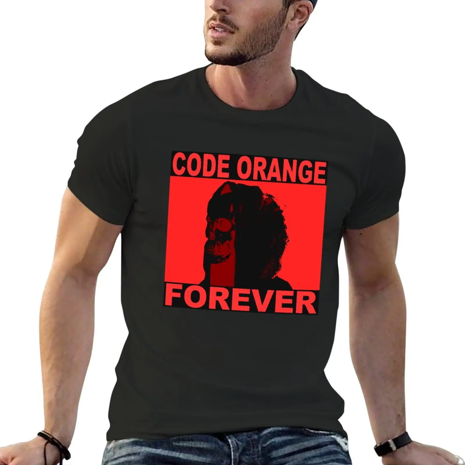 

codecodean orange T-Shirt animal prinfor boys Tee shirt plain white t shirts men