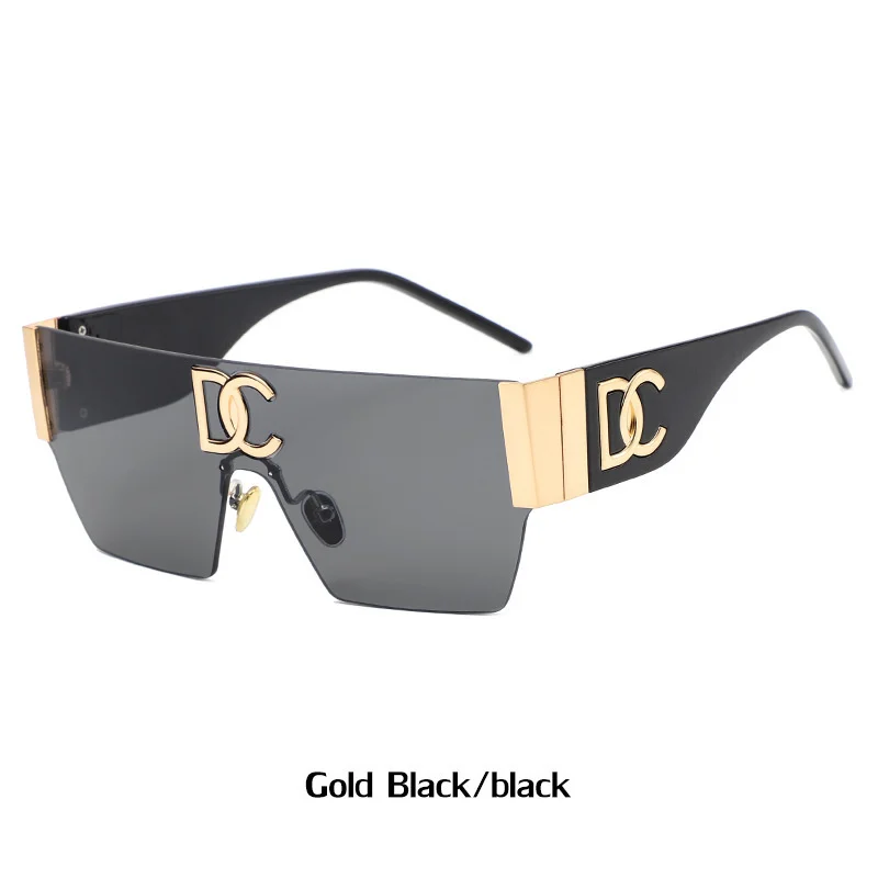 

Солнцезащитные очки без оправы для мужчин и женщин UV-400, роскошные модные брендовые дизайнерские солнечные очки квадратной формы, в стиле ретро