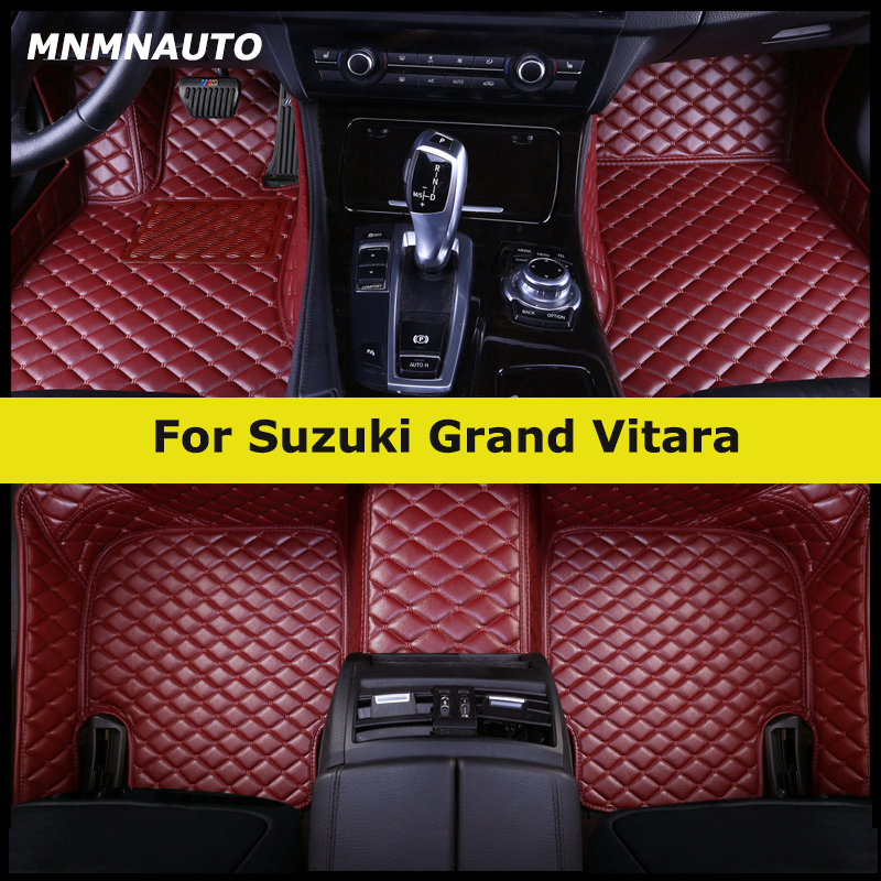 MNMNAUTO Custom Car Floor Mats For Suzuki Grand Vitara 2005-2022 Auto Carpets Foot Coche Accessorie