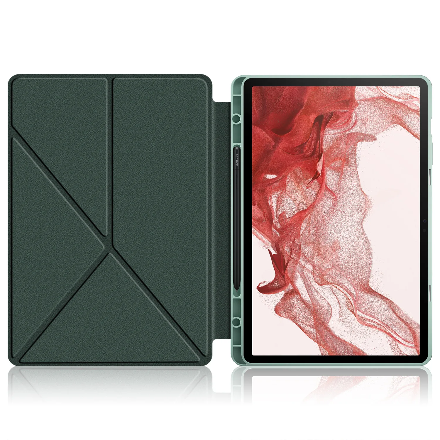 Premium TPU Foldable Stand Case with Pencil Holder for Samsung Galaxy Tablets