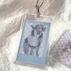 Card Holder Acrylic Clear Dual Slot Elastic Keychain Protector for ID Access Transit Badge Meal Cards 5