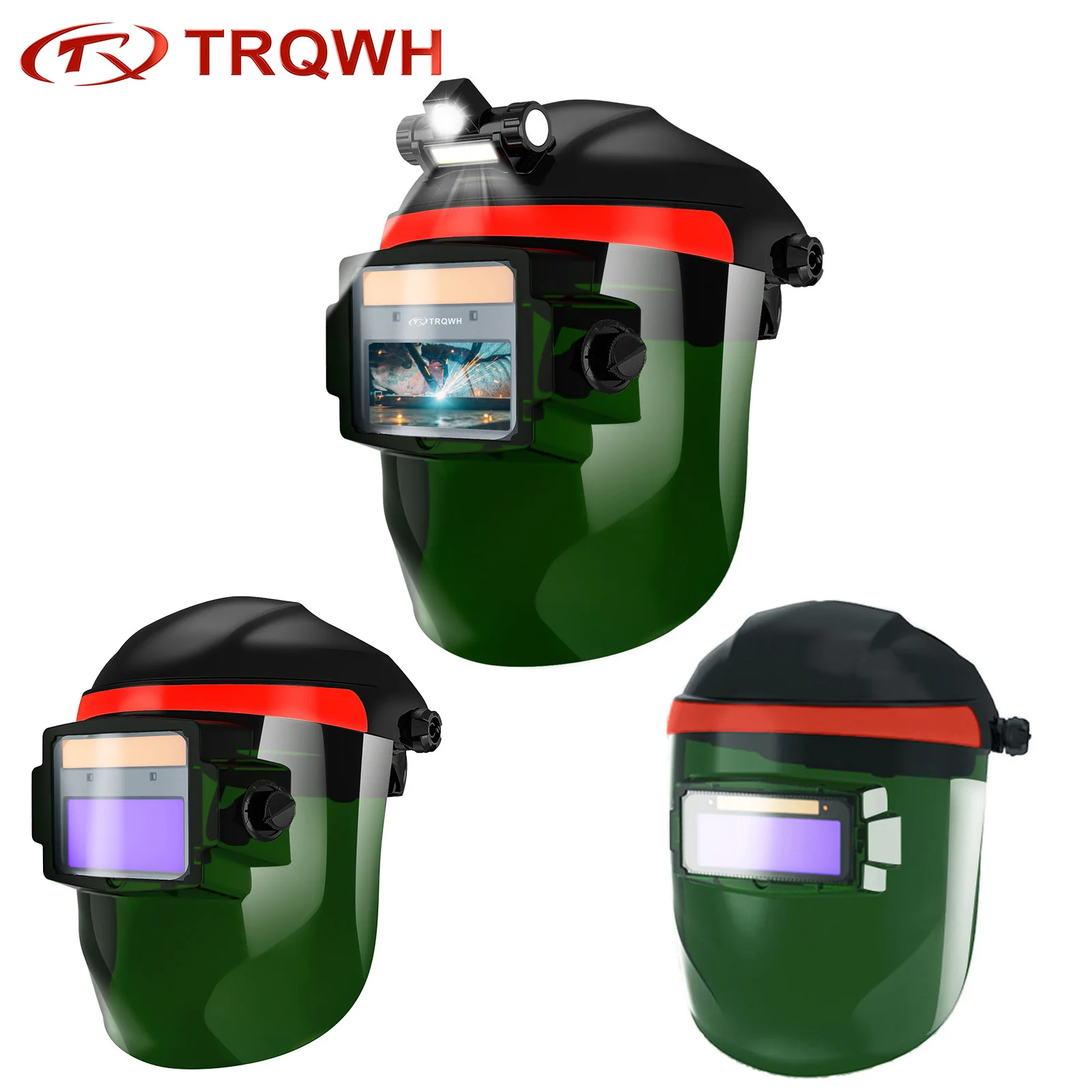 

Welding Helmet Auto Darkening with LED Light Solar Powered Welder Helmet Face Shield Welding Mask Hood for TIG MIG