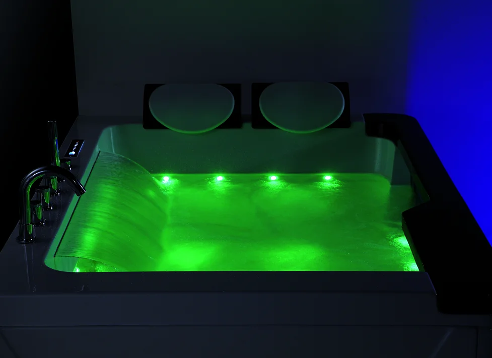 Whirlpool Massage Bathtub Sexy Spa Tub with Water Fall Air Bubble Jacket 2People Luxury Configurations 170x120x68cm 5