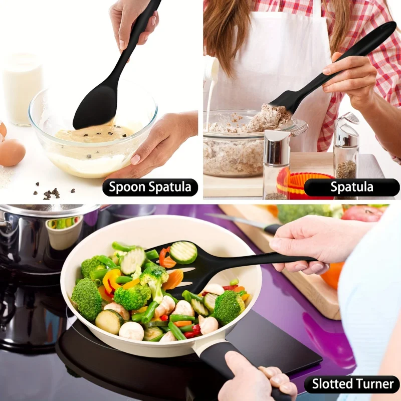 Premium 7-Piece Non-Stick Silicone Kitchen Utensil Collection
