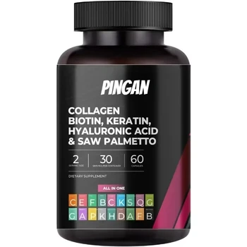 Nutraceuticals Collagen, Biotin, Keratin & Hyaluronic Acid – Supports Skin, Hair, Nails – 60 Capsules