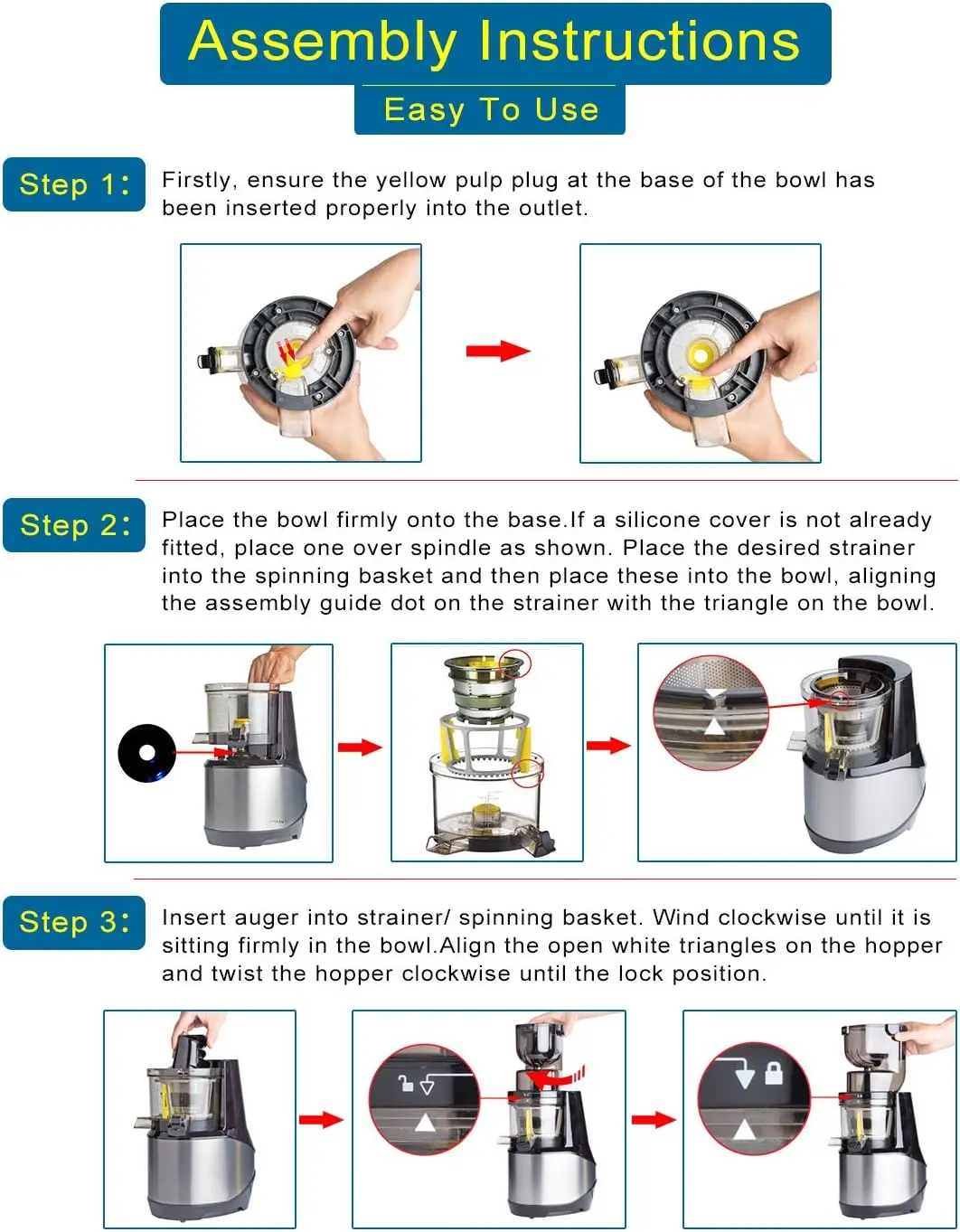 Cold Press Juicer Machine,Anti-Oxidation for Fruit and Vegetable 5