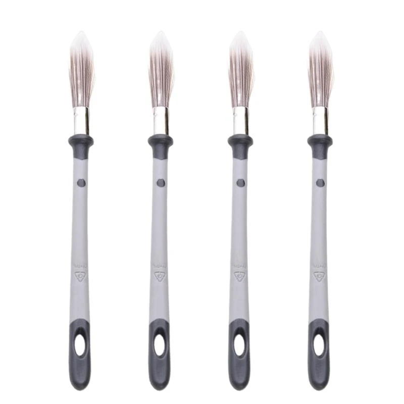 4Pcs Multipurpose Trim Paint Brush Set for High Performances Wall and Furniture Edging in Corners and Baseboards
