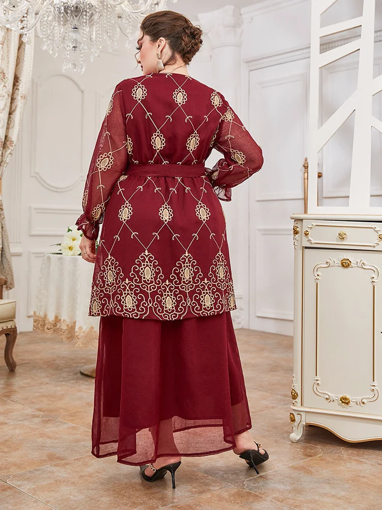 Women's Elegant Plus Size Oversized Maxi Dresses 2023 Spring Giant Puff Long Sleeve Large Muslim Evening Party Festival Clothing