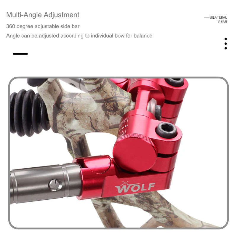 Stabilisateur Double Côté V-Bar Réglable Pour Arc à Poulies - Tige De Support