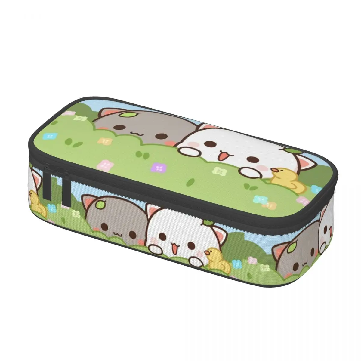 Peach And Goma Pencil Cases for Boys Gilrs Large Storage Cartoon Mochi Cat Pen Bag Box School Supplies