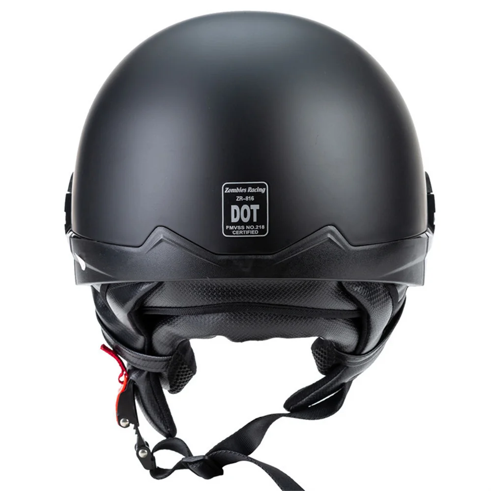 Zombies Racing High Quality Half Face Cruiser Motorcycle Helmet Retro Electric Scooter Riding Casque Moto Capacete DOT Approved