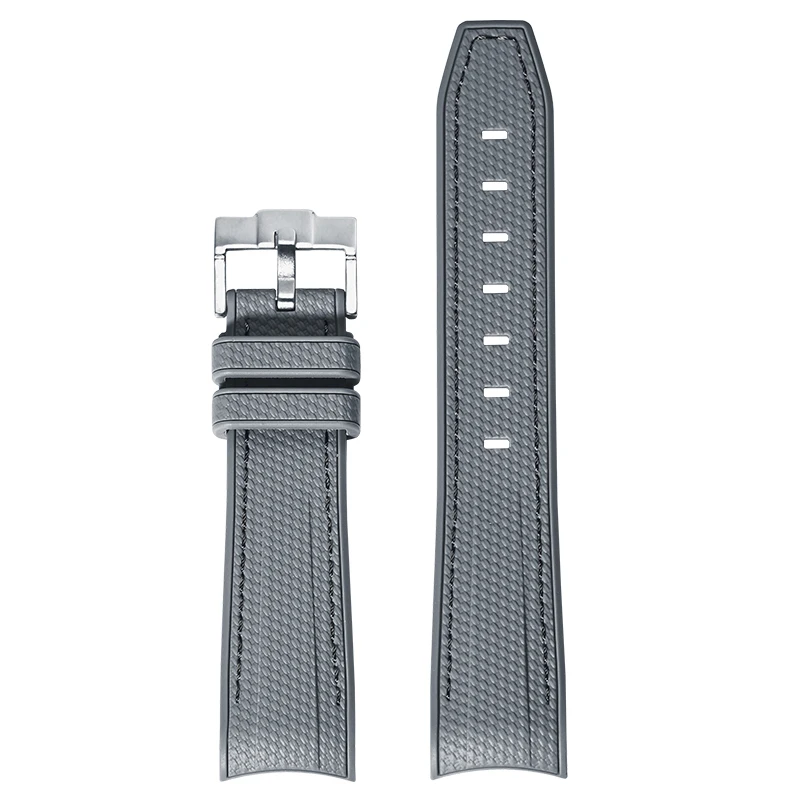 Premium 20mm Rubber Silicone Watch Band - Curved End Wrist Bracelet