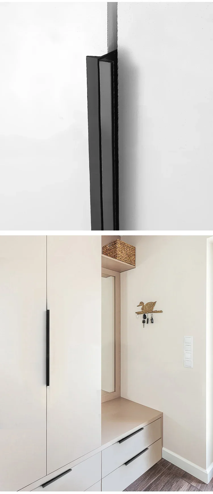Description Picture 6 of itemHidden Cabinet Pulls Aluminum Alloy bedroom furniture handle Kitchen Cupboard Handles Drawer Knobs Hardware