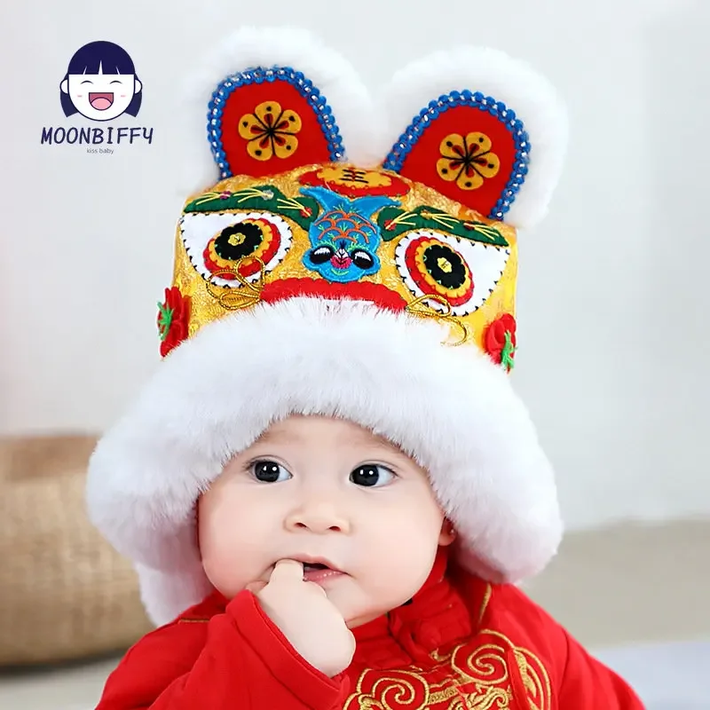 03YearsHandMadeNewbornBabyHatTraditionalChineseTigerCapNew