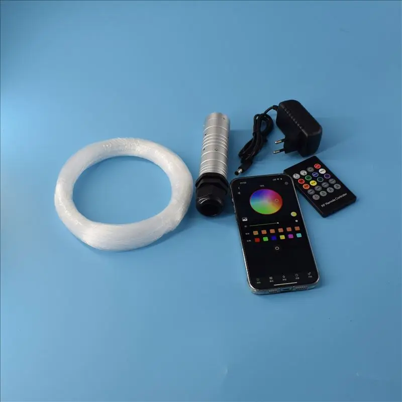 DC12V 6W RGBW APP Control Car Light Engine PMMA Fiber Optic Cable Kit Car And Home Star Starry Sky Effect Ceiling