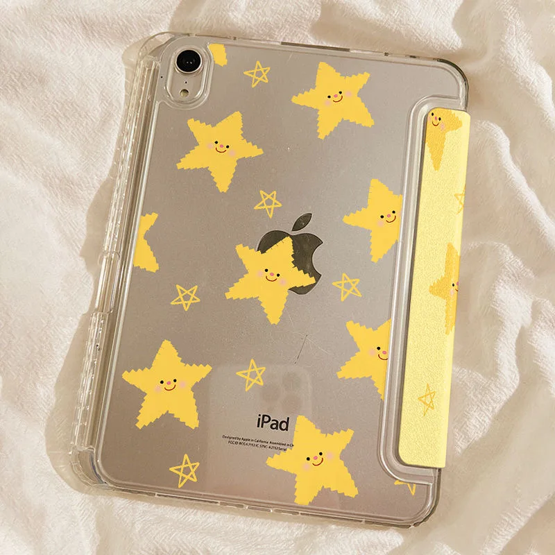 Cartoon iPad Case with Pencil Slot