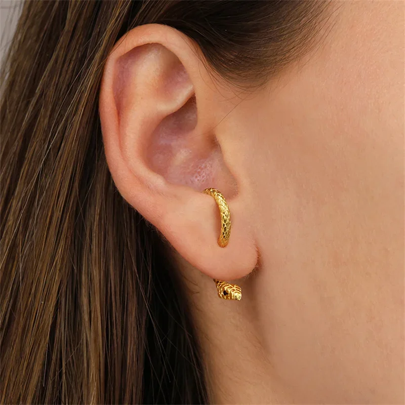Tier Formen Ohr Studs Exquisite Gothic Schlange Ohrringe Retro Mode Punk Bolzen Ohrring Zubehör Persönlichkeit Mädchen Schmuck – Detail 2