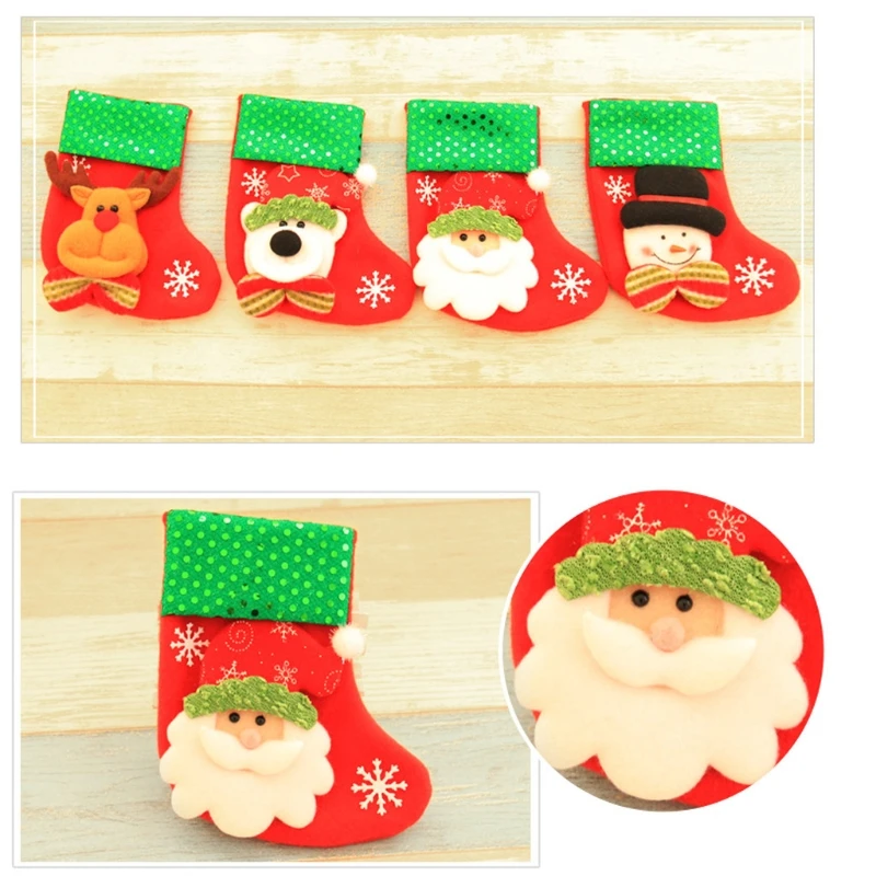 

Christmas Santa Socks Ornaments Festival Party Xmas Tree Hanging Decoration