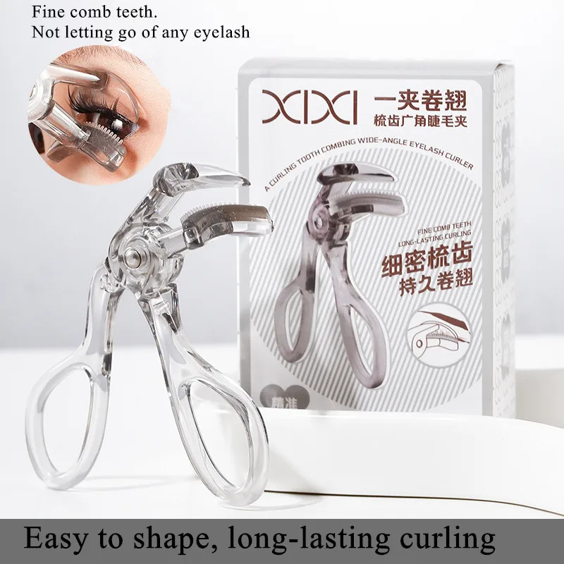 Wide-Angle Partial Eyelash Curler Portable One-Clip Curling Comb Tooth Lashes Curler Easy To Operate Styling Enlarge Eyes Tool eyelash curler