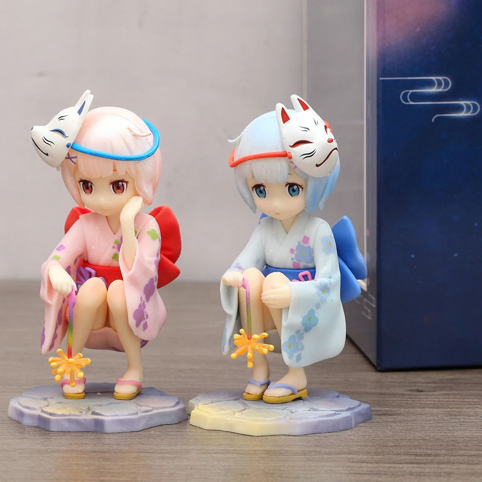 

12cm Re:Life in a different world from zero Rem & Ram Child Ver Figure PVC Collection Model Toys Brinquedos