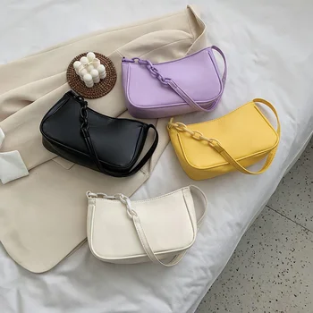 Balenciaga Leather Solid Color Chain Handbag 1
