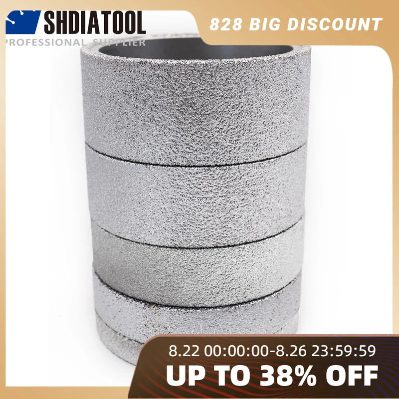 Shdiatool Dia 75mm Vacuum Brazed Diamond Grinding Wheel Flat Sanding