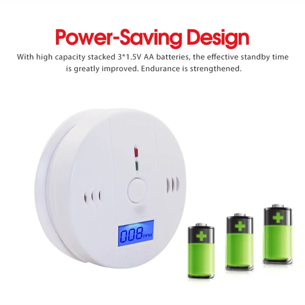 Digital CO Gas Monitor CO Detector Home Warehouse